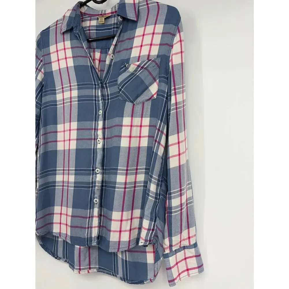 Woolrich roll tab flannel button down